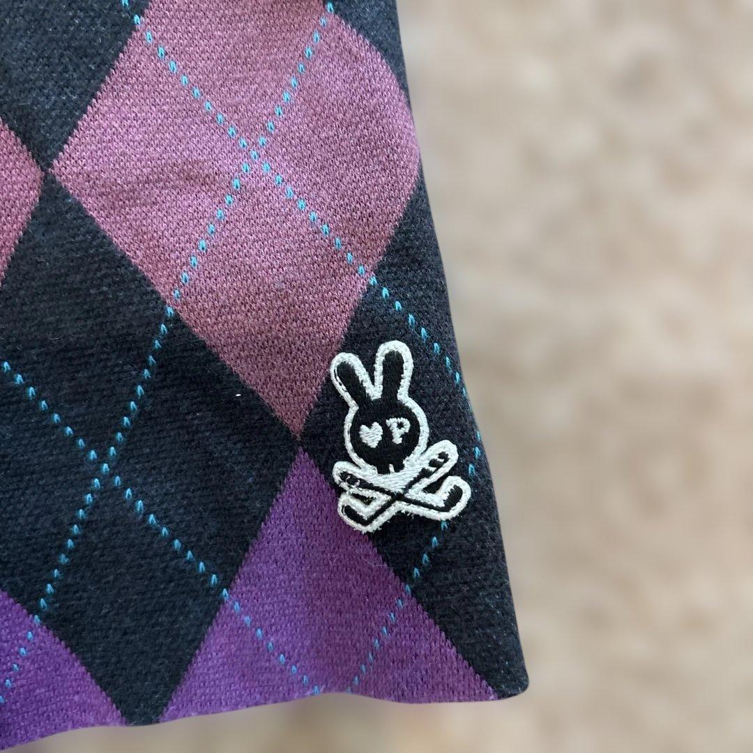 MASTER BUNNY ロゴジャケット 紺✖️パーリーゲイツダイヤ柄スカート0