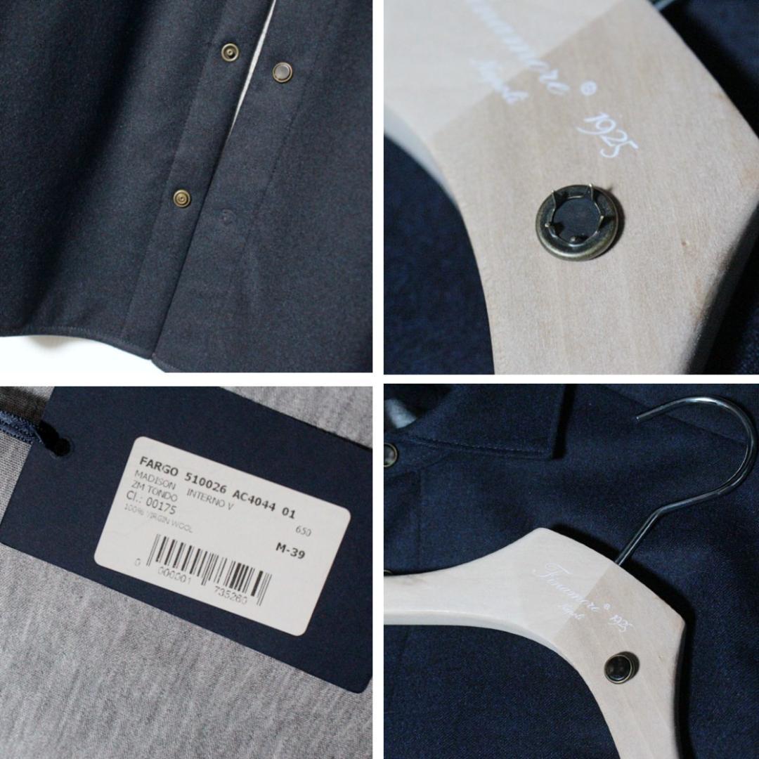 未使用訳 フィナモレ1925 イタリア製 ダブルフェイス生地シャツジャケット M