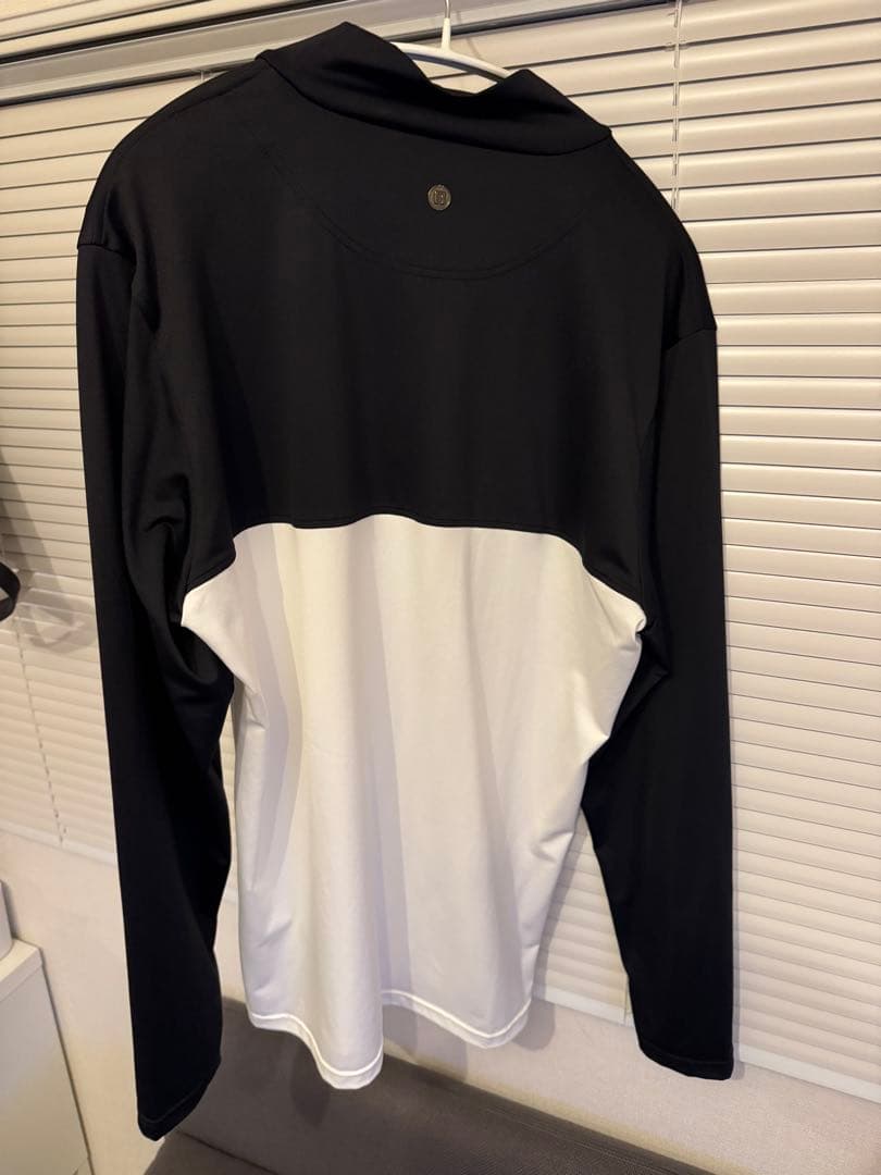 BRIEFING ハイネック長袖シャツ L 黒/白