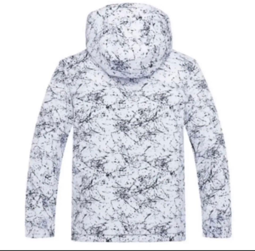 スキー スノボ ウェア ウエア  大理石 タイダイ柄 上下セット 青 ブルー　子