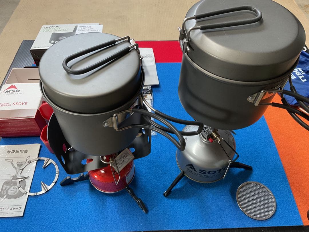 登山に最適！超軽量コンパクトなMSR&SOTO&エバニューWクッカーフルセット品