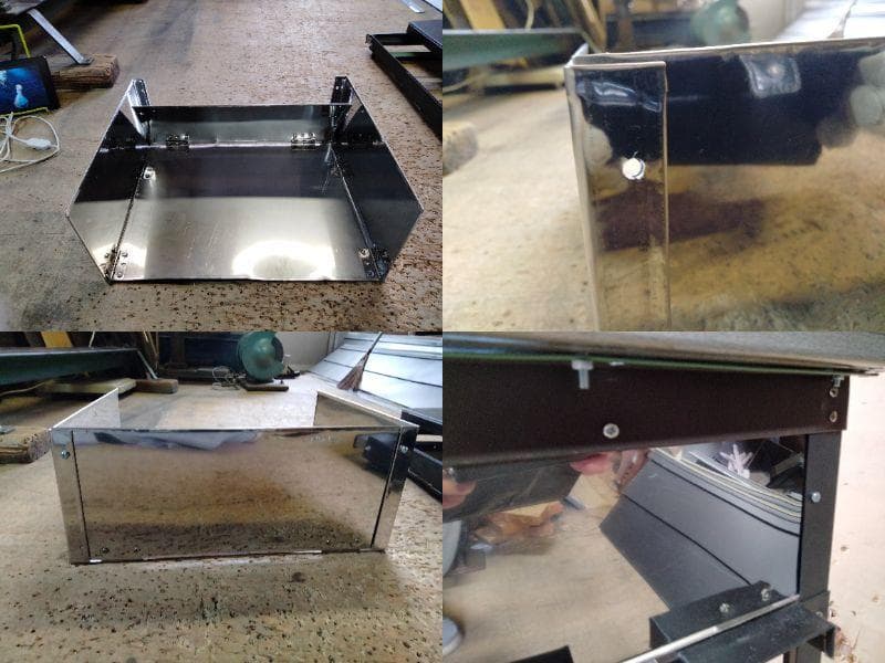 焚き火台テーブル バーベキューテーブル 一体型 ステンレスコンロ 変形合体 自作