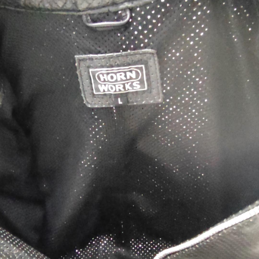 【HORNWORKS シングルライダース】パンチングレザー レザージャケット
