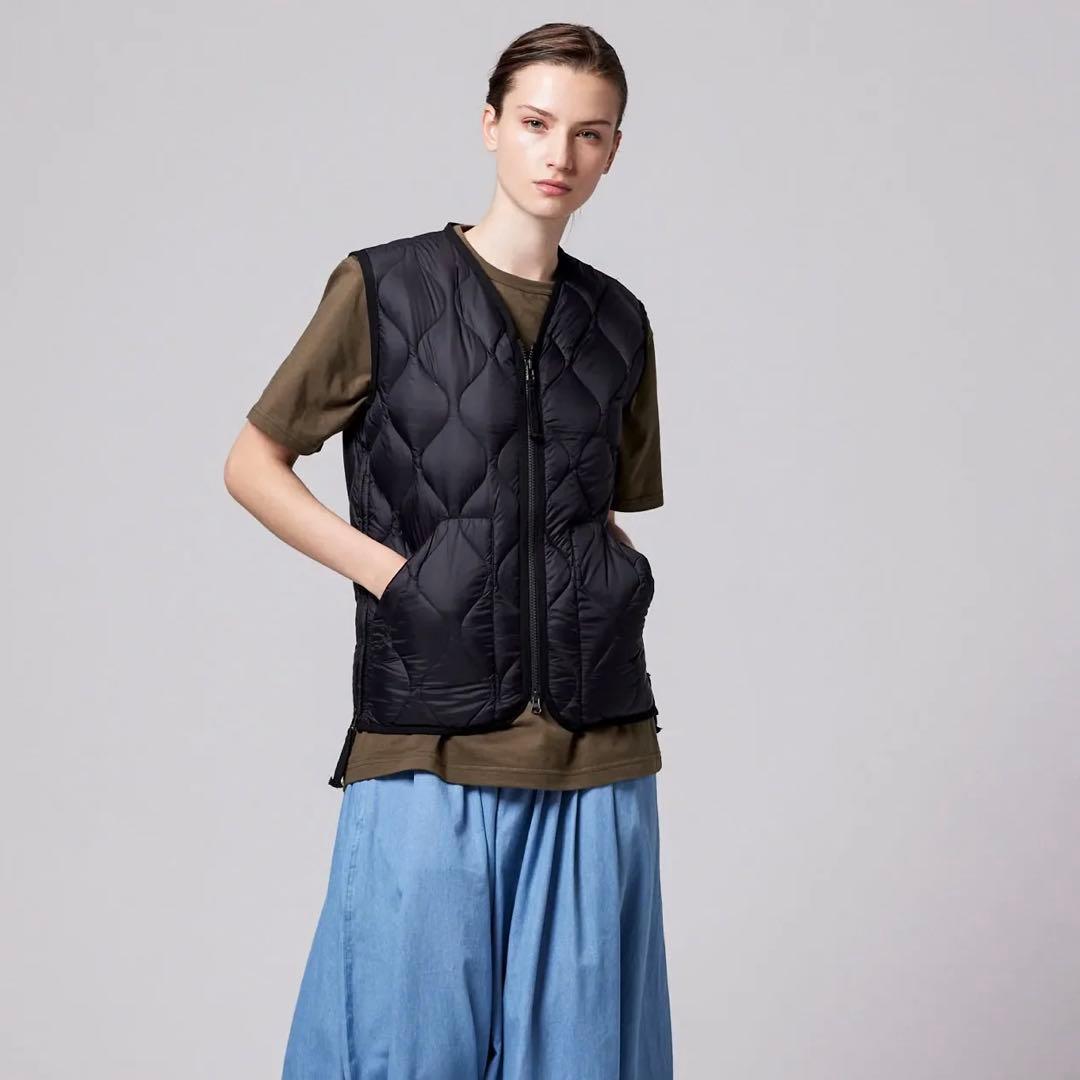 ほぼ新品【TAION】ミリタリー VネックWジップ ダウンベスト（ソフトシェル）