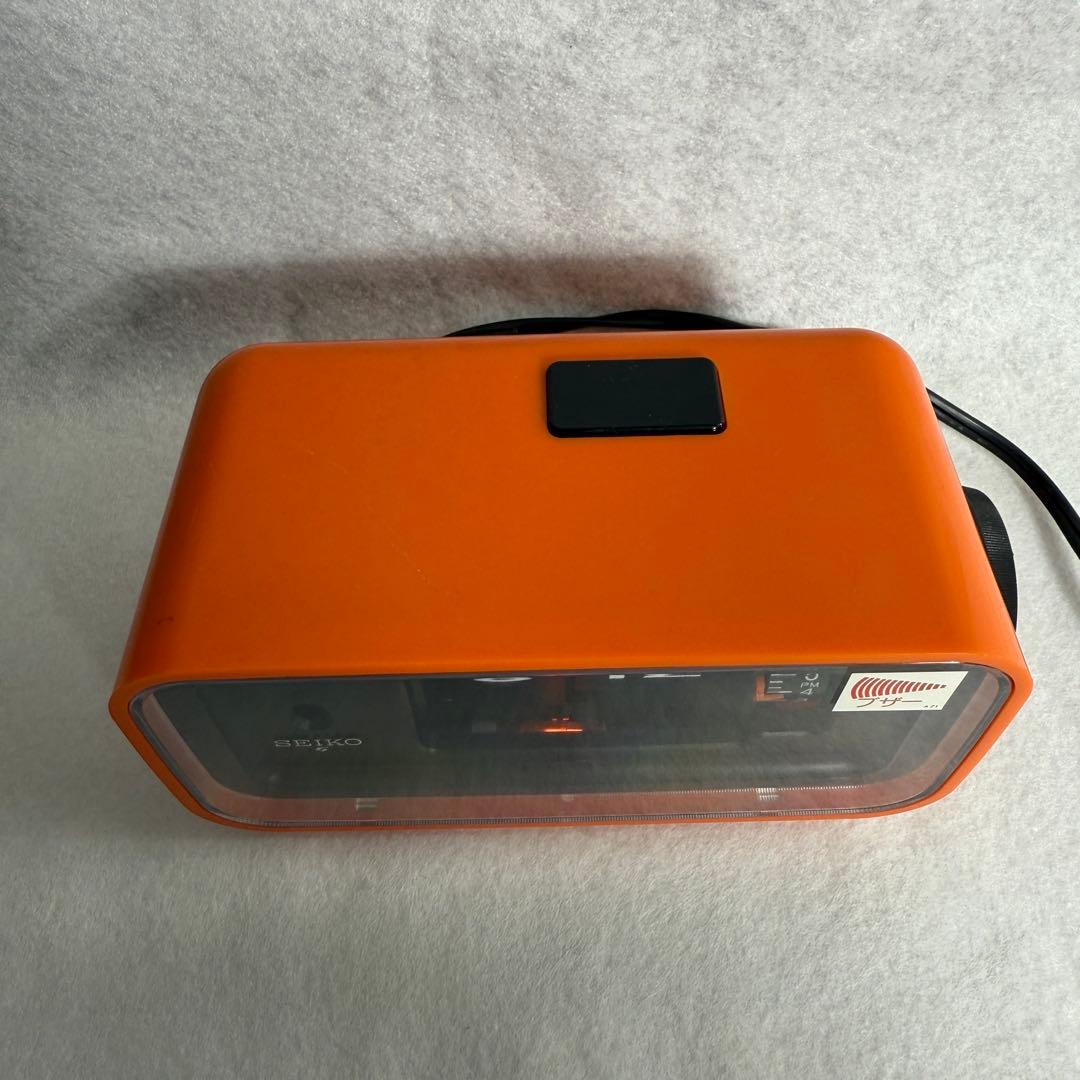 SEIKO セイコー パタパタ 時計 目覚まし時計 DP662 オレンジ レトロ