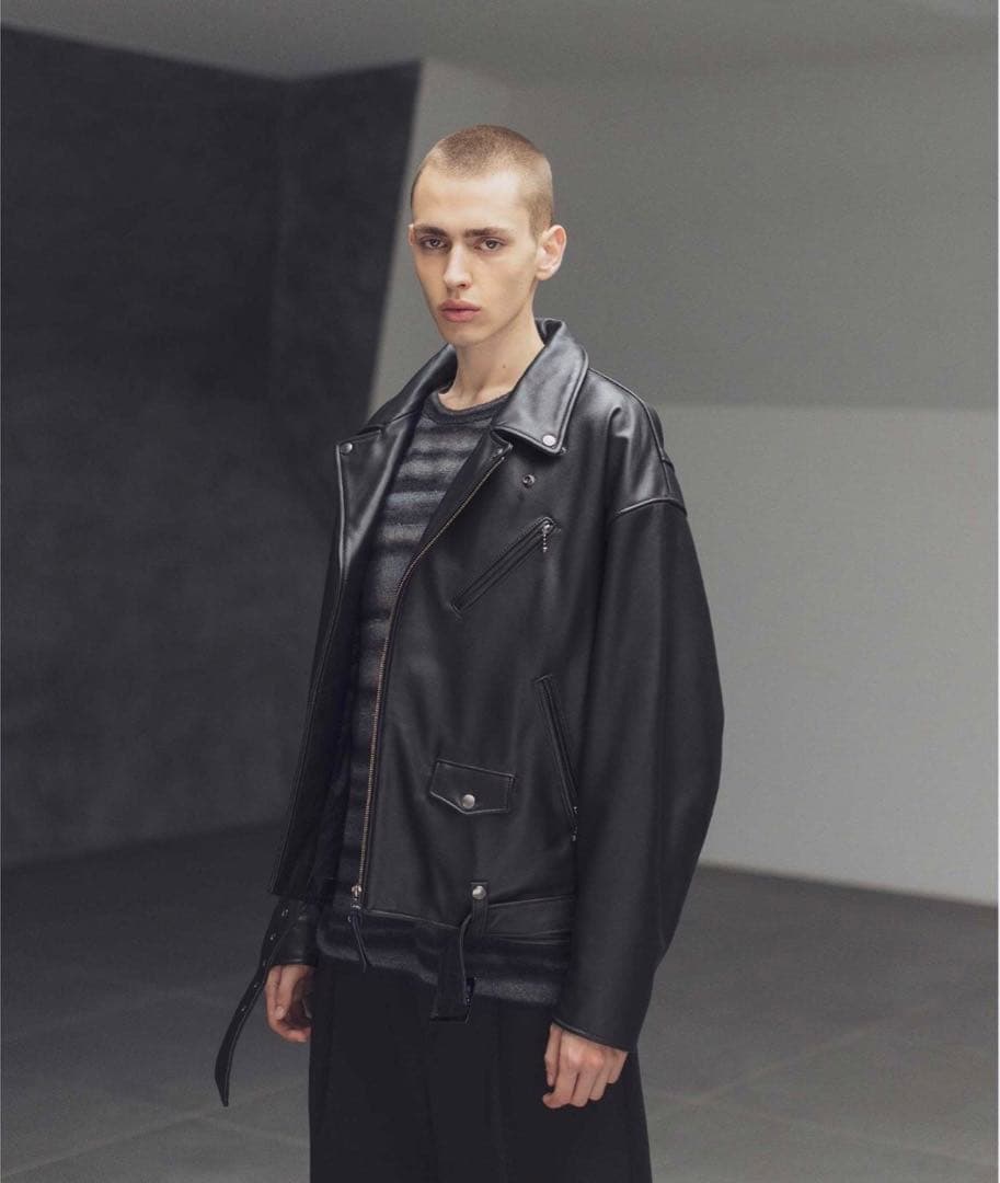 新品＜monkeytime＞シープレザーオーバーサイズダブルライダースジャケット