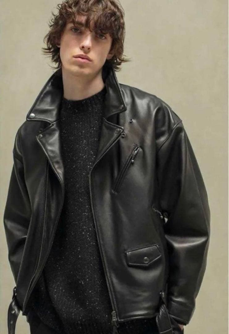 新品＜monkeytime＞シープレザーオーバーサイズダブルライダースジャケット