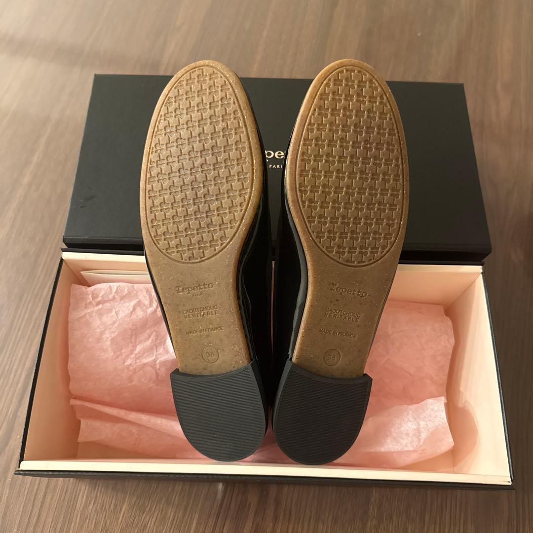 【新品未使用】レペット　V1790SKINE 黒　38 バレエシューズ