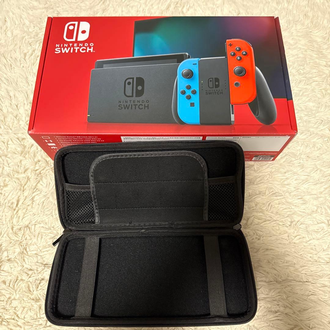 Nintendo Switch 青/赤 Joy-Con 付き　本体　ケース付き