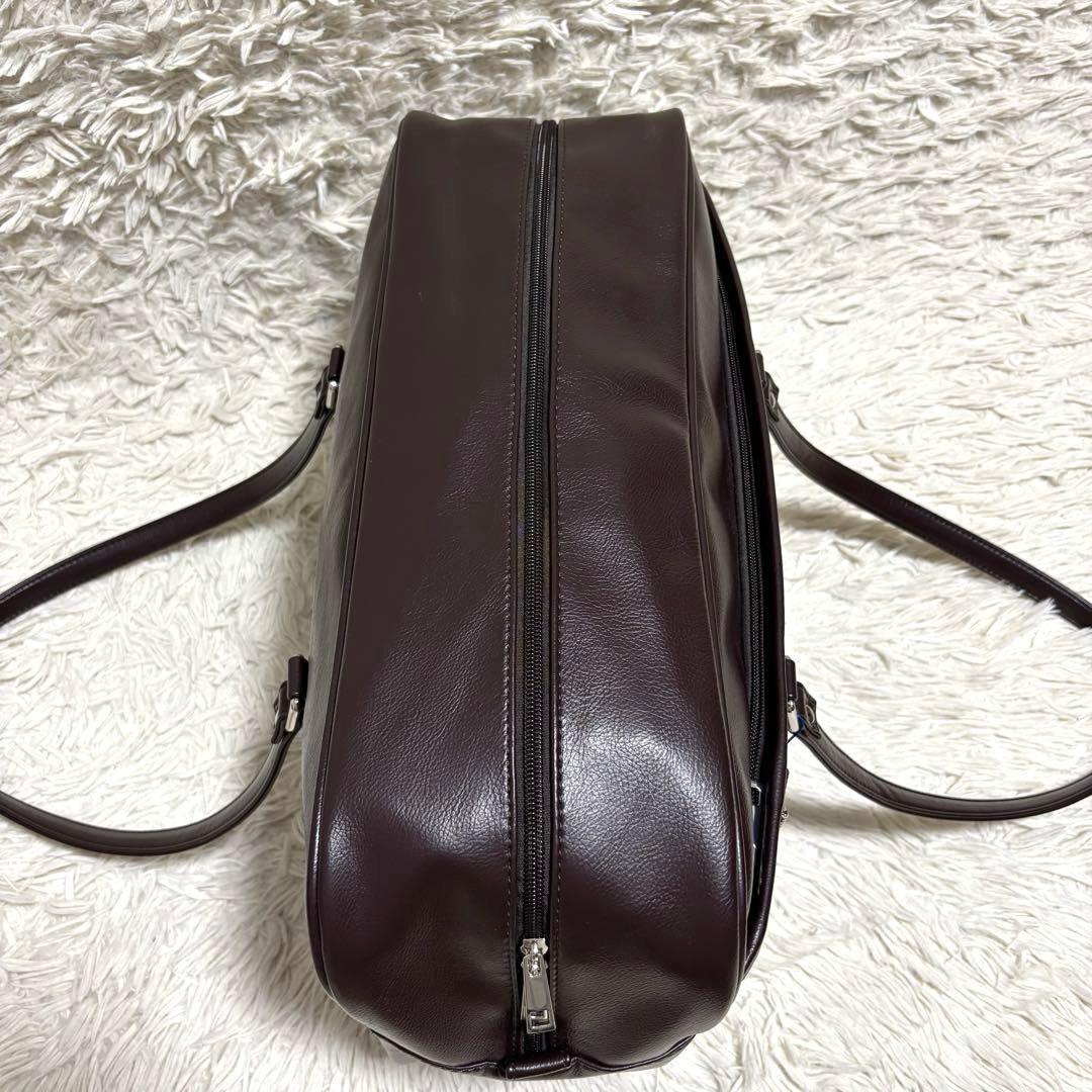 未使用品 HeM スクールバック ブラウン 合皮 ストラップ付き