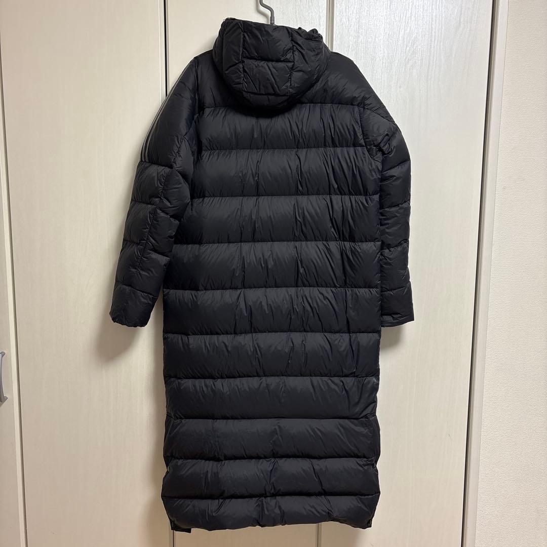 adidas 3本ライン　ライトダウンベンチコート