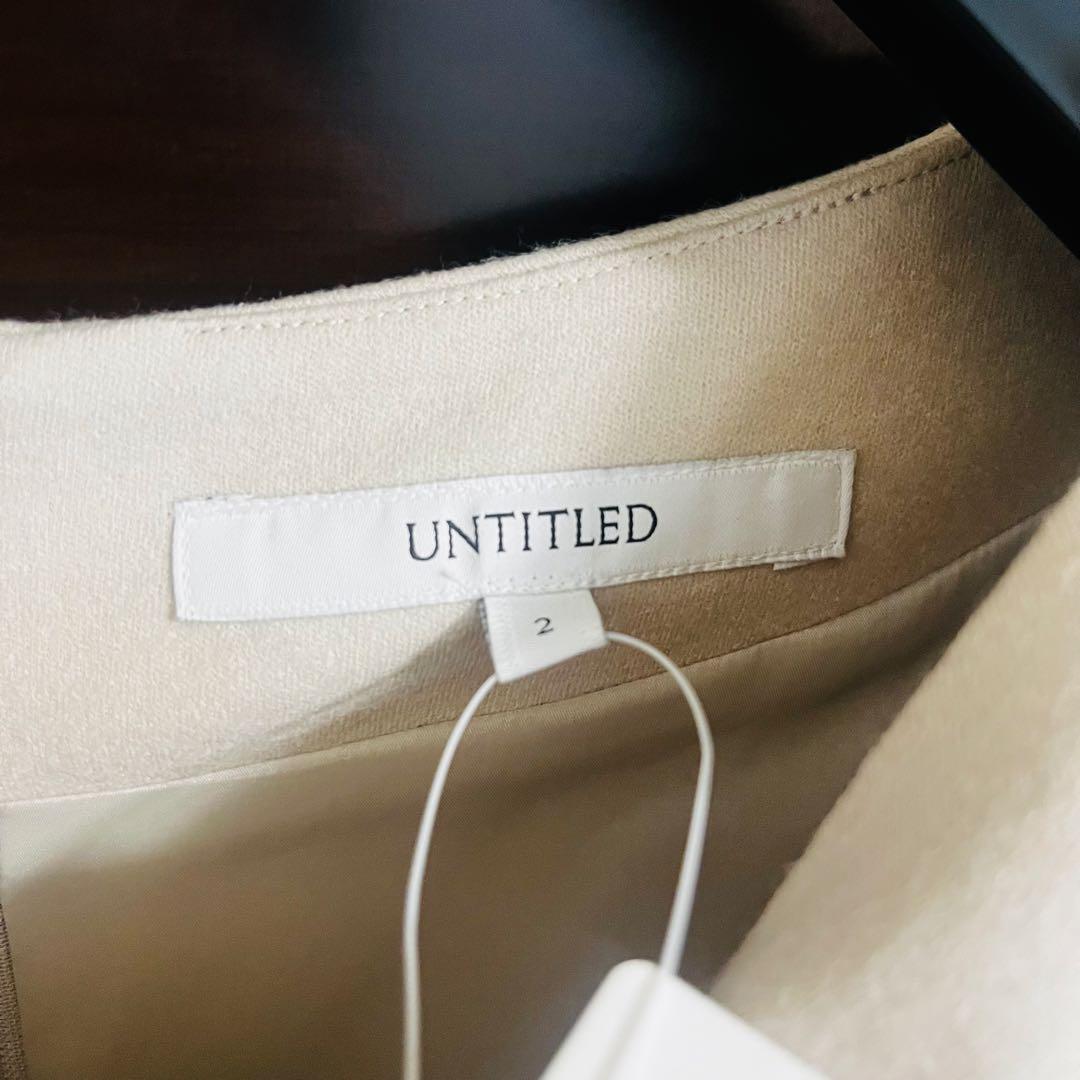 新品☆UNTITLED BIGポケットキーネックウールワンピース/セオリー、ロペ