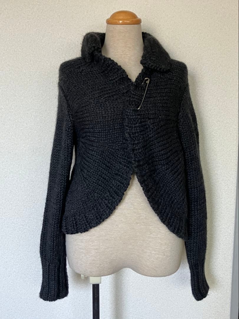 出品再開 トリココムデギャルソン ニットショートジャケット ピン付き