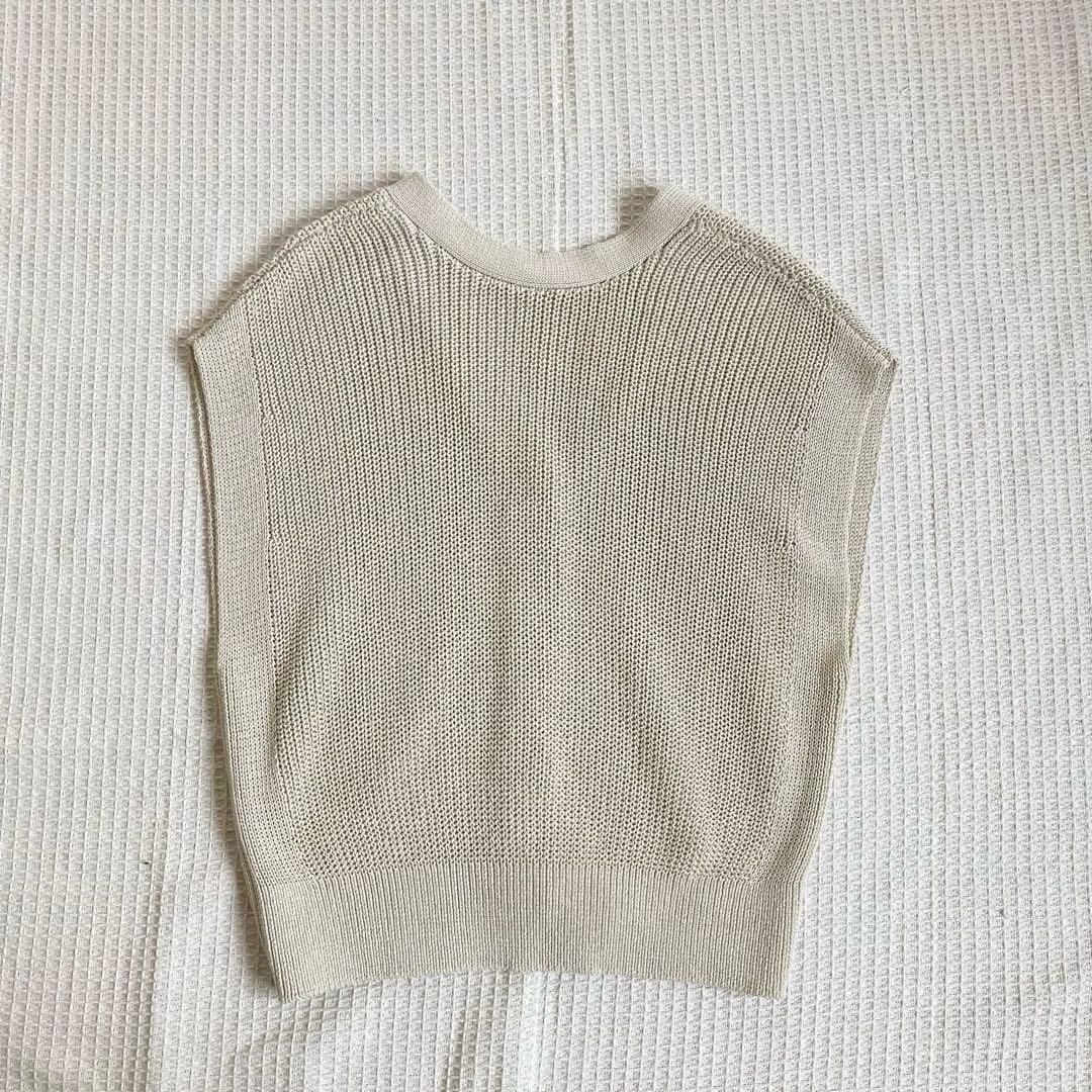 NOBLE ノーブルNewペーパーヤーンベスト トップス ニット ベージュ
