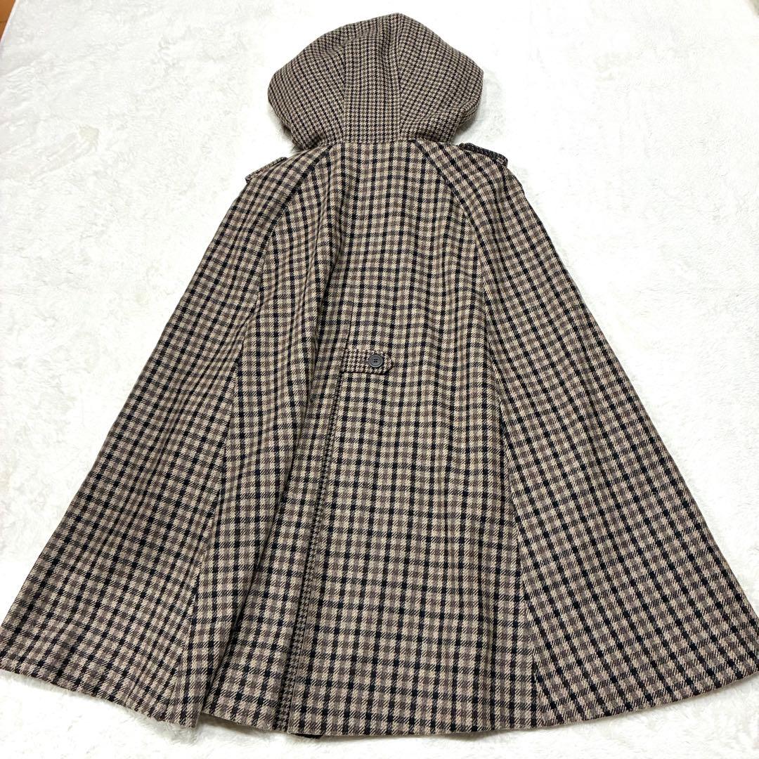 Flammeum ポンチョ グレンチェック ダブルジップ ゆったり