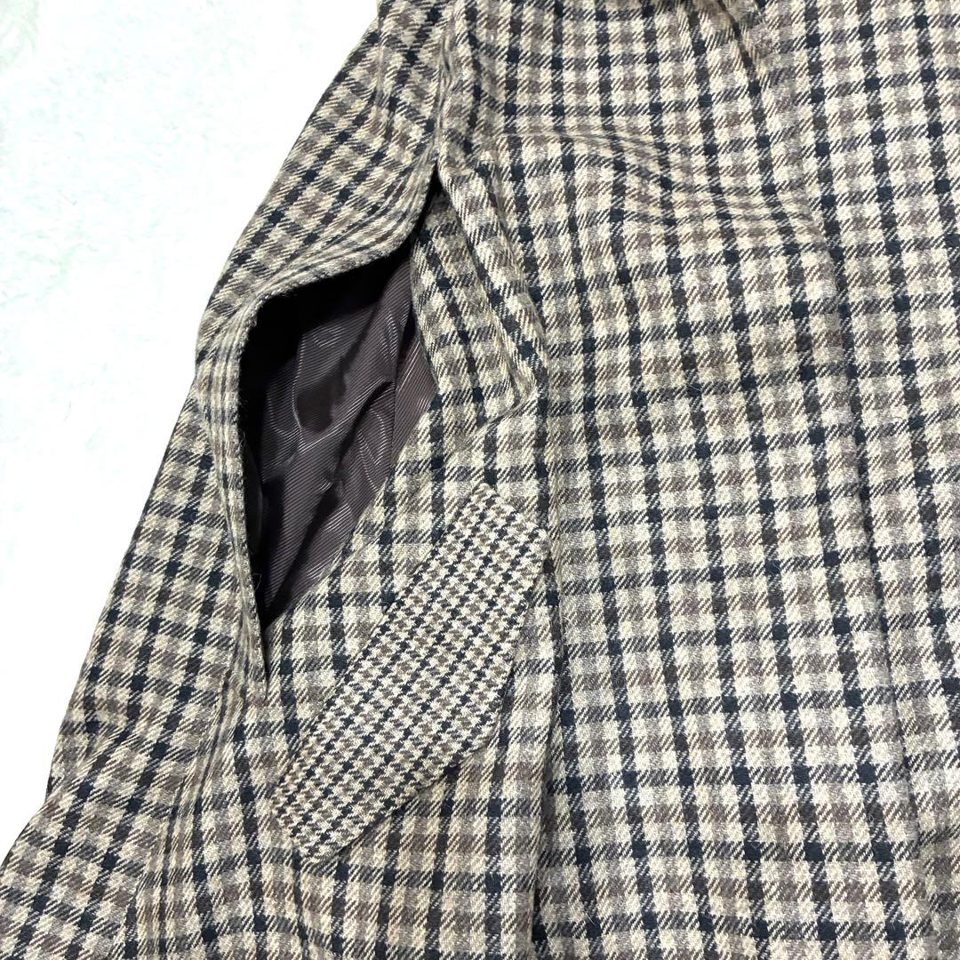 Flammeum ポンチョ グレンチェック ダブルジップ ゆったり