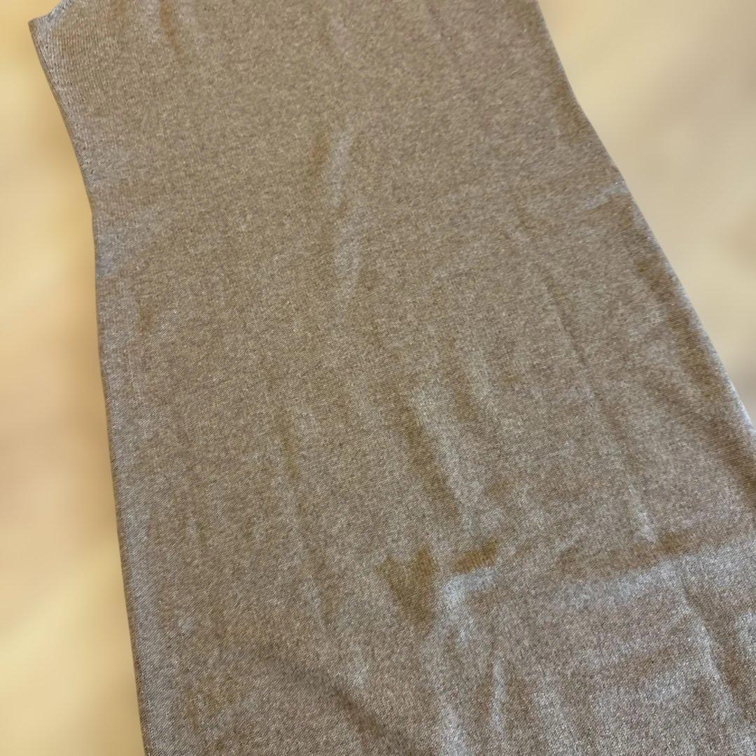 エルメス　ゴルチエ期　キャメル　ノースリーブワンピース