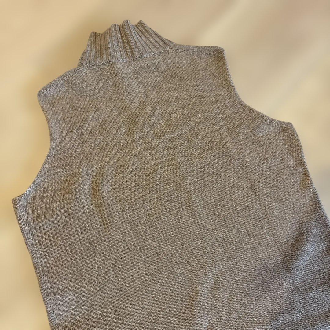 エルメス　ゴルチエ期　キャメル　ノースリーブワンピース