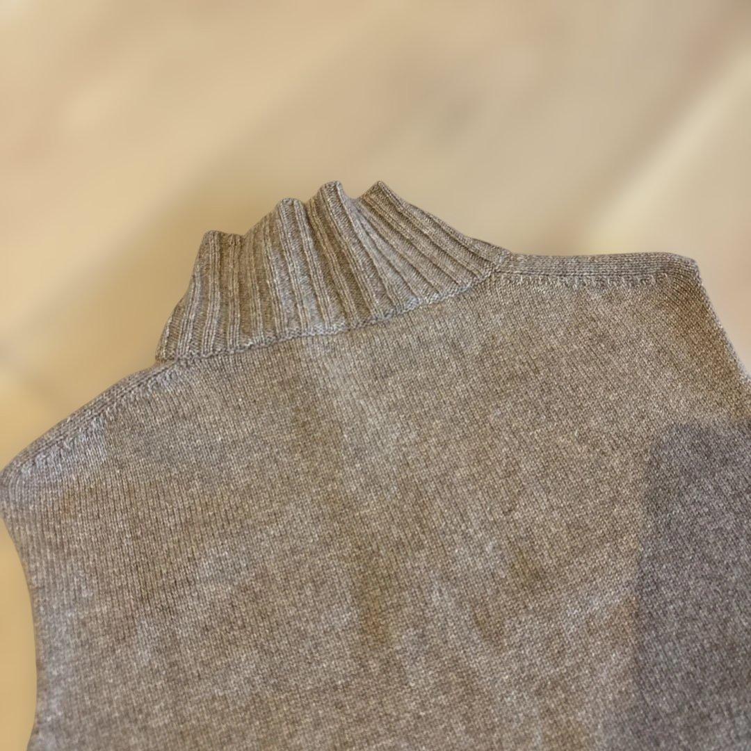 エルメス　ゴルチエ期　キャメル　ノースリーブワンピース