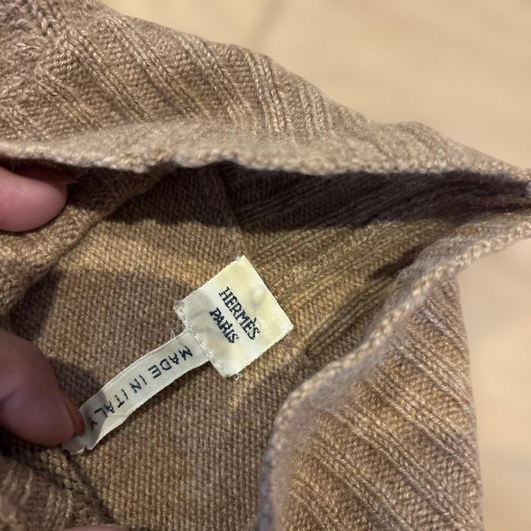 エルメス　ゴルチエ期　キャメル　ノースリーブワンピース