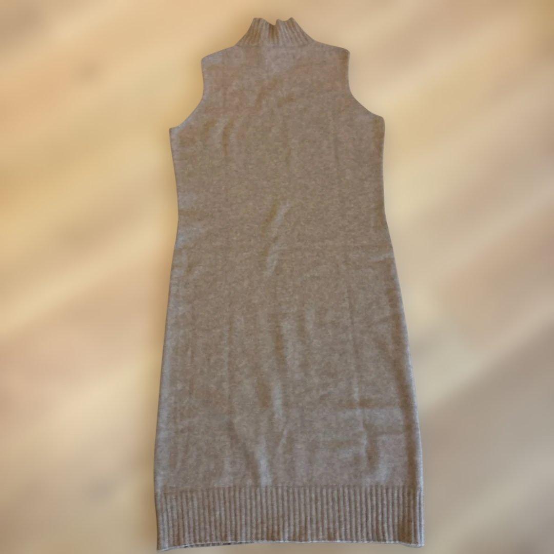 エルメス　ゴルチエ期　キャメル　ノースリーブワンピース