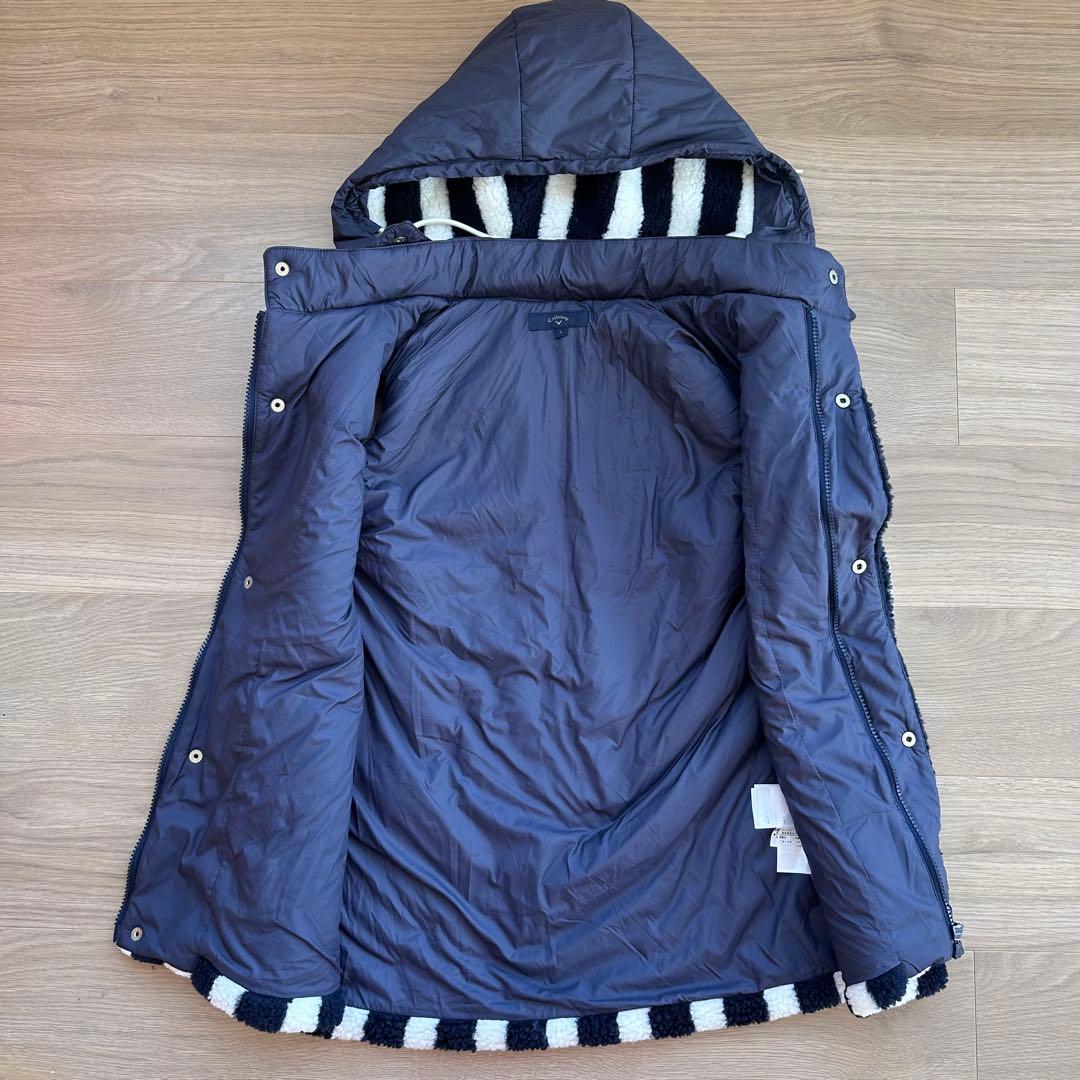 【新品未使用】Callaway Lサイズ メンズ中綿ボアベストネイビーホワイト