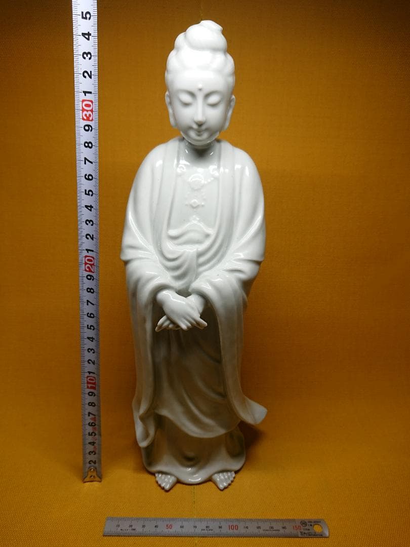 仏教美術　観音　陶器　オブジェ　置物　インテリア　工芸品　美術品　A1011