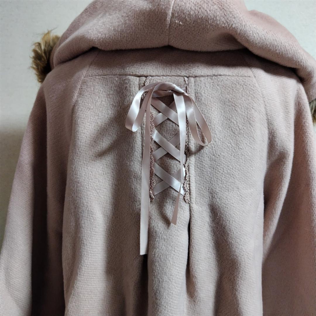 新品タグ付き　axes femme　フーテッドポンチョコート