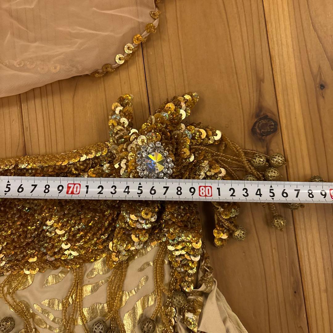 3月15日までお値引き還元サービス！ ゴールド ベリーダンス衣装セット