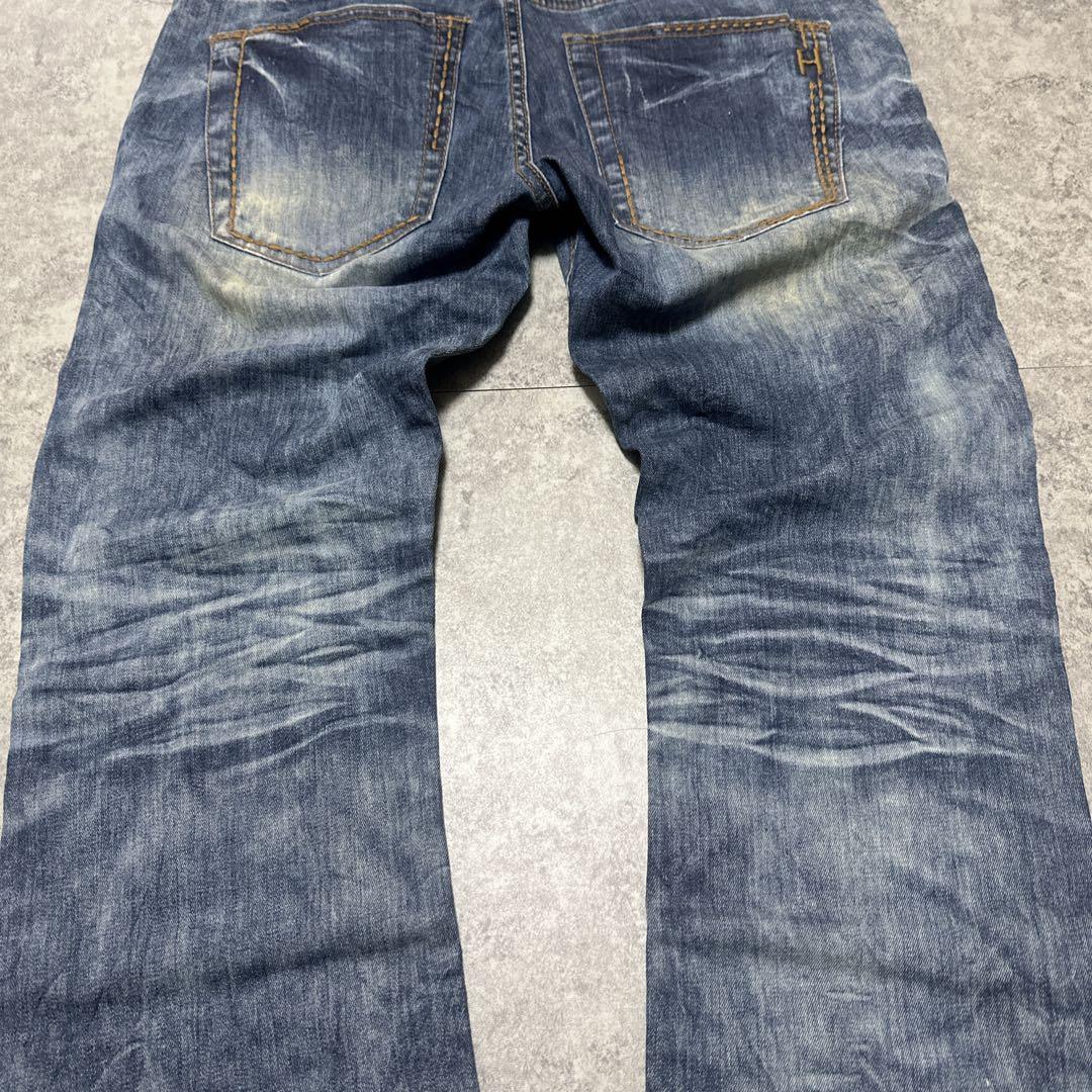 00s【archive】グランジデニムパンツ/Y2K/鬼ヒゲ/ハチノス/ギャル男