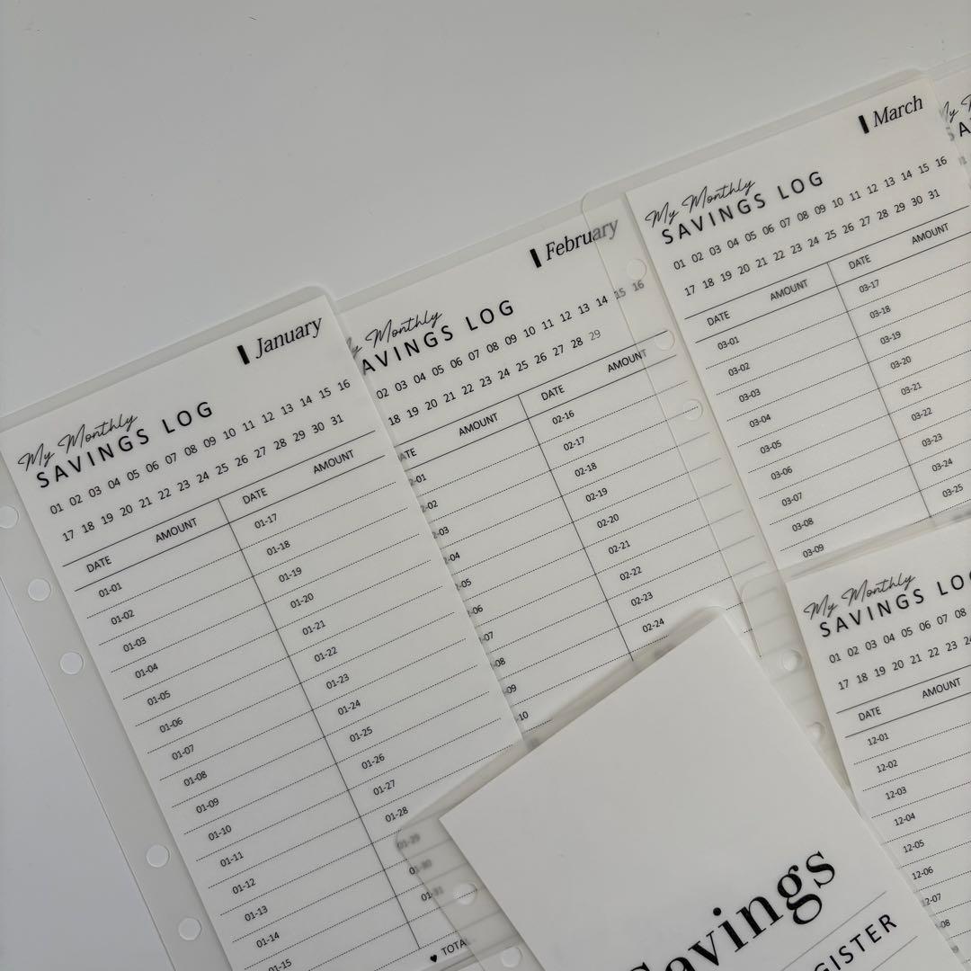 韓国saving 12ヶ月貯金管理リフィル