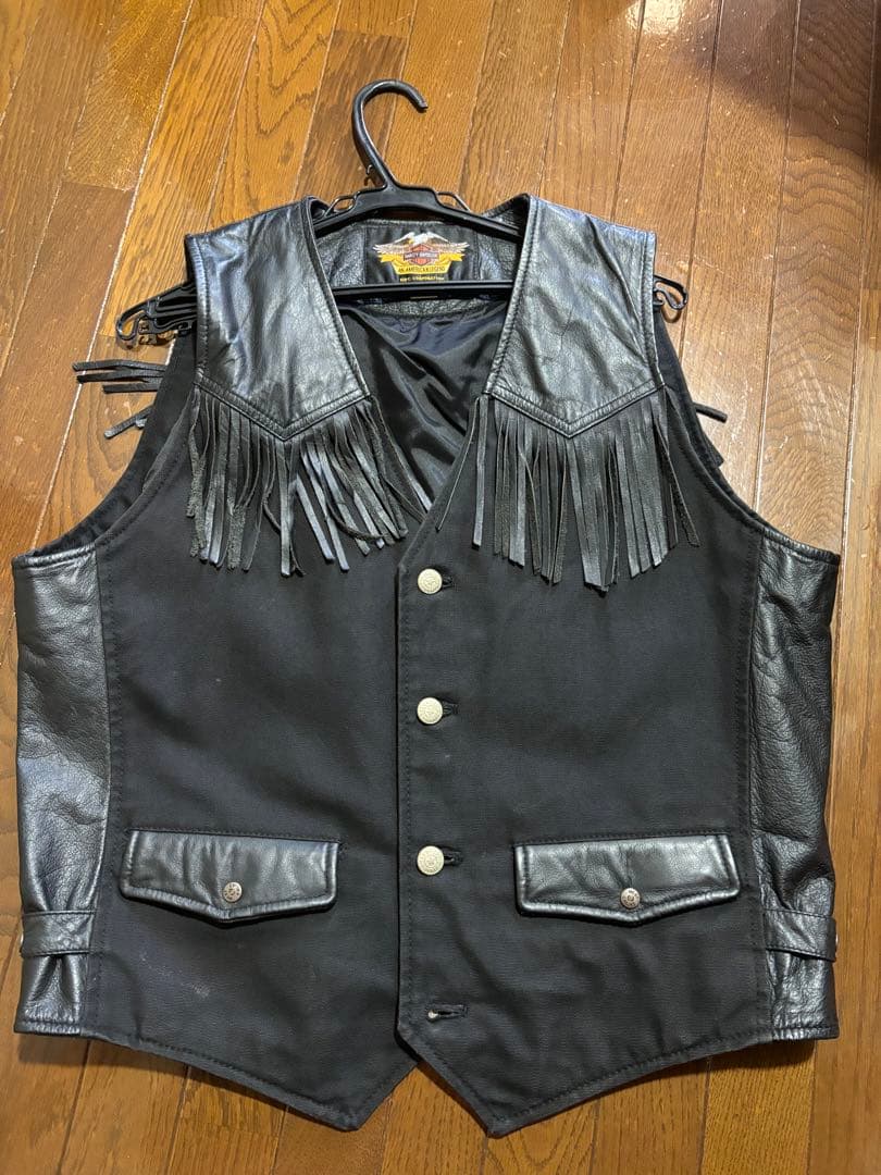 Harley-Davidson フリンジ レザーベストsize L