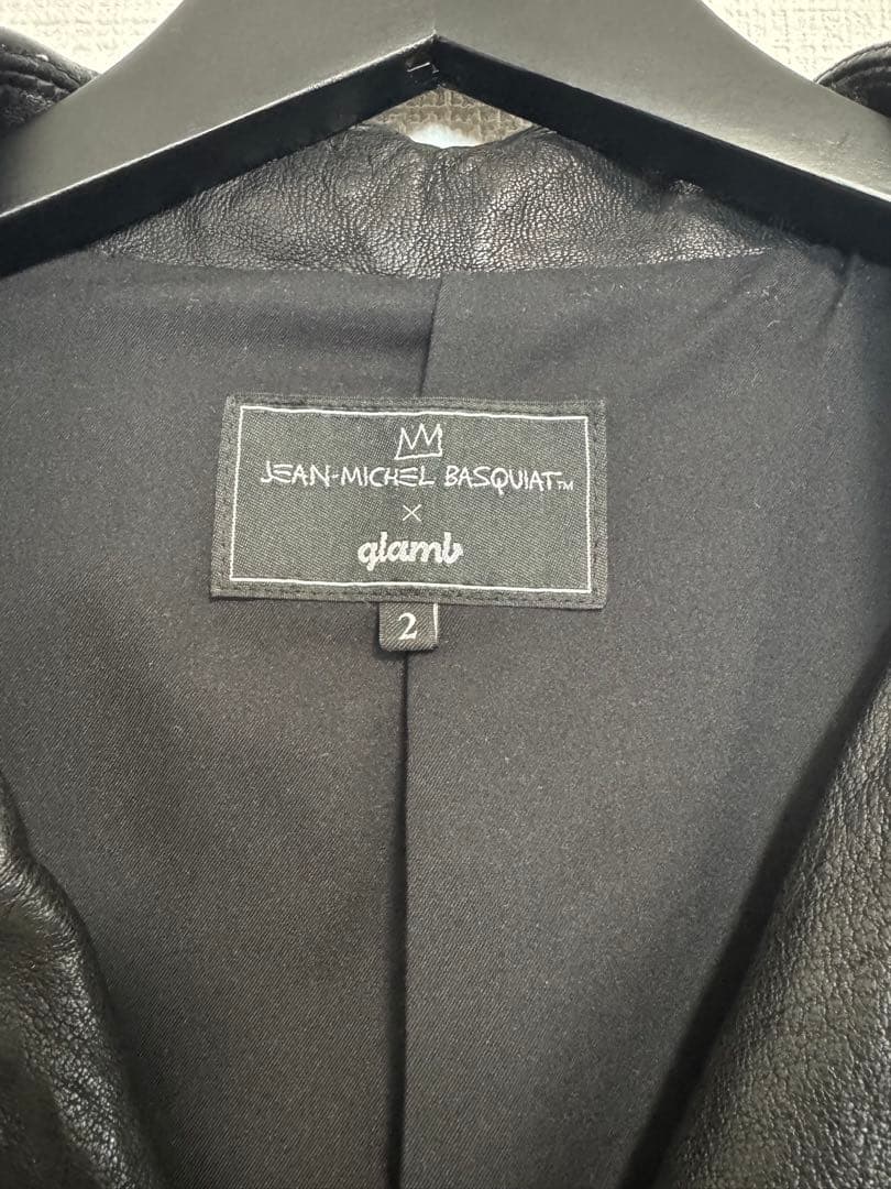試着‼️glamb × JEAN-MICHEL BASQUIAT レザージャケット