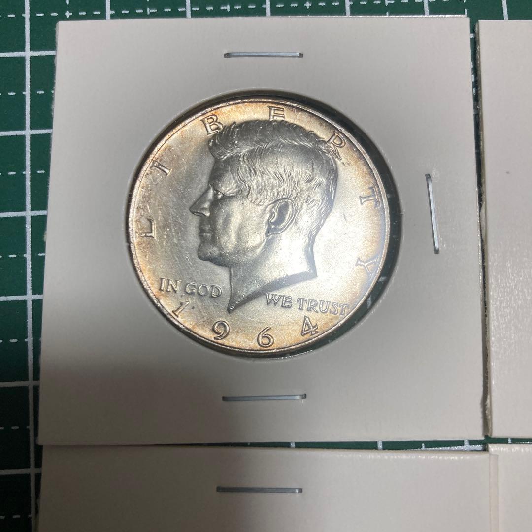 アメリカ ハーフダラー銀貨 4枚