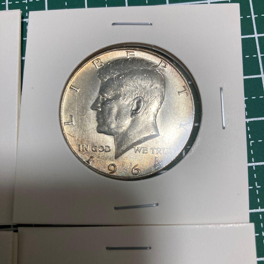 アメリカ ハーフダラー銀貨 4枚