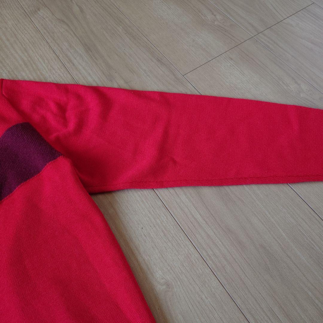 DESCENTE GOLF　赤いハーフジップ長袖セーター