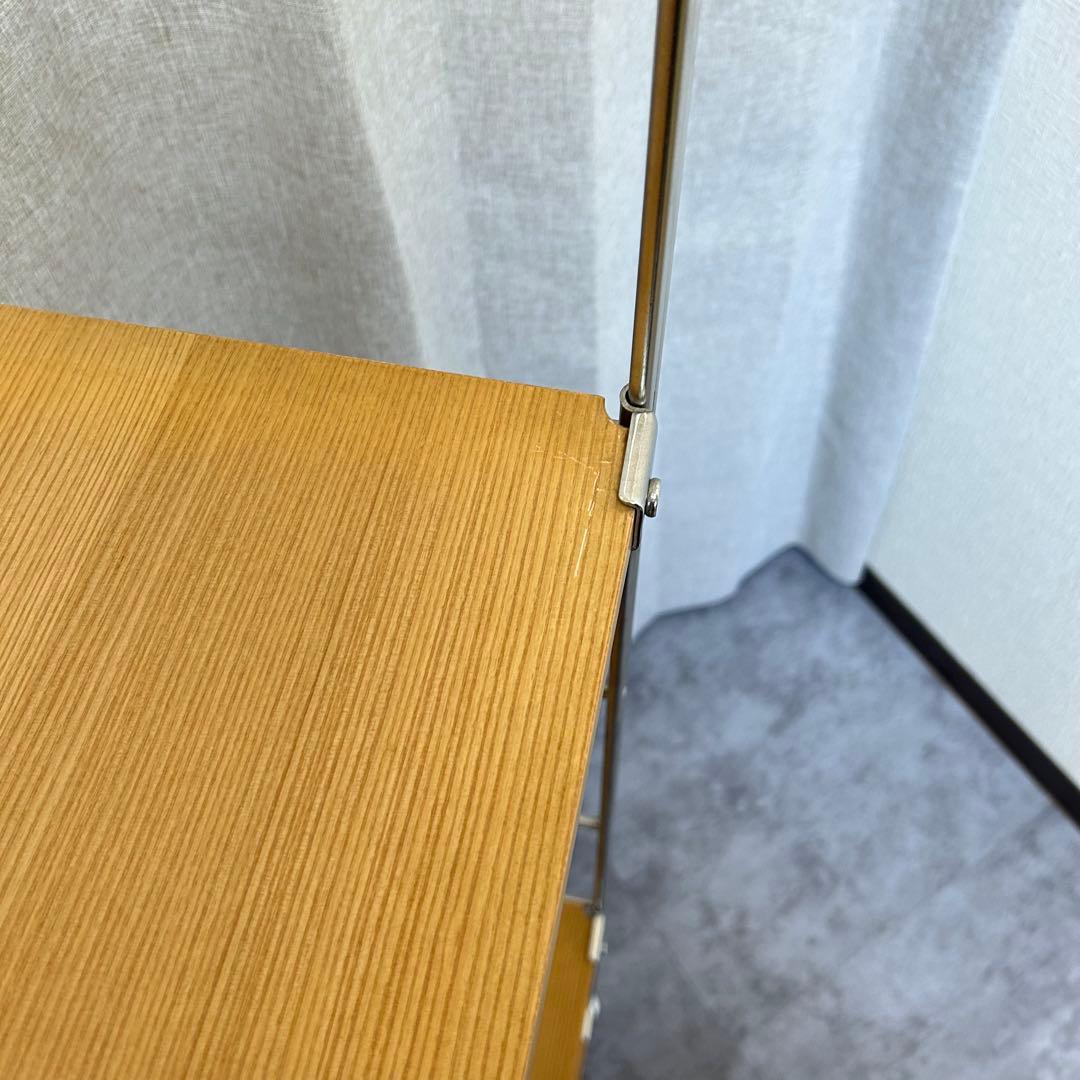 無印良品 ステンレスユニットシェルフ オーク材棚セット ワイド 中