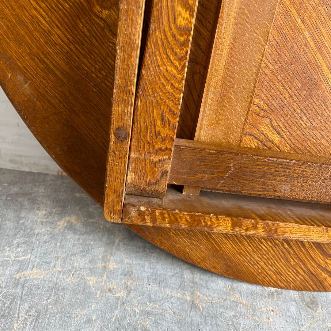 アンティーク 折り畳み ローテーブル ちゃぶ台 無垢材 昭和レトロ z597