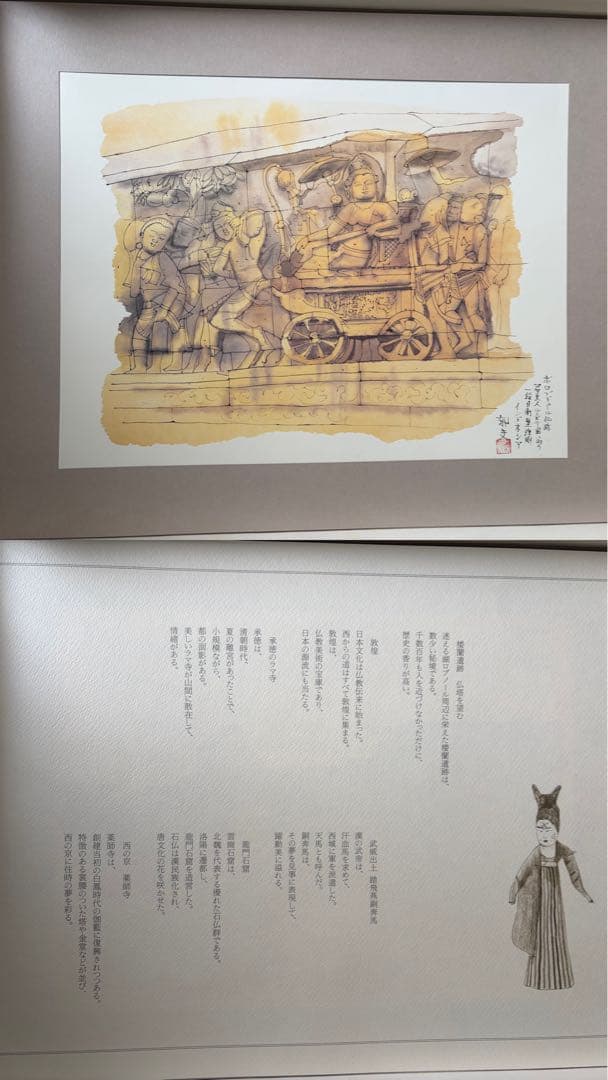 平山郁夫 作品集 「遙かなる旅」新作素描集　25枚揃 絵画 美術　日本経済新聞社