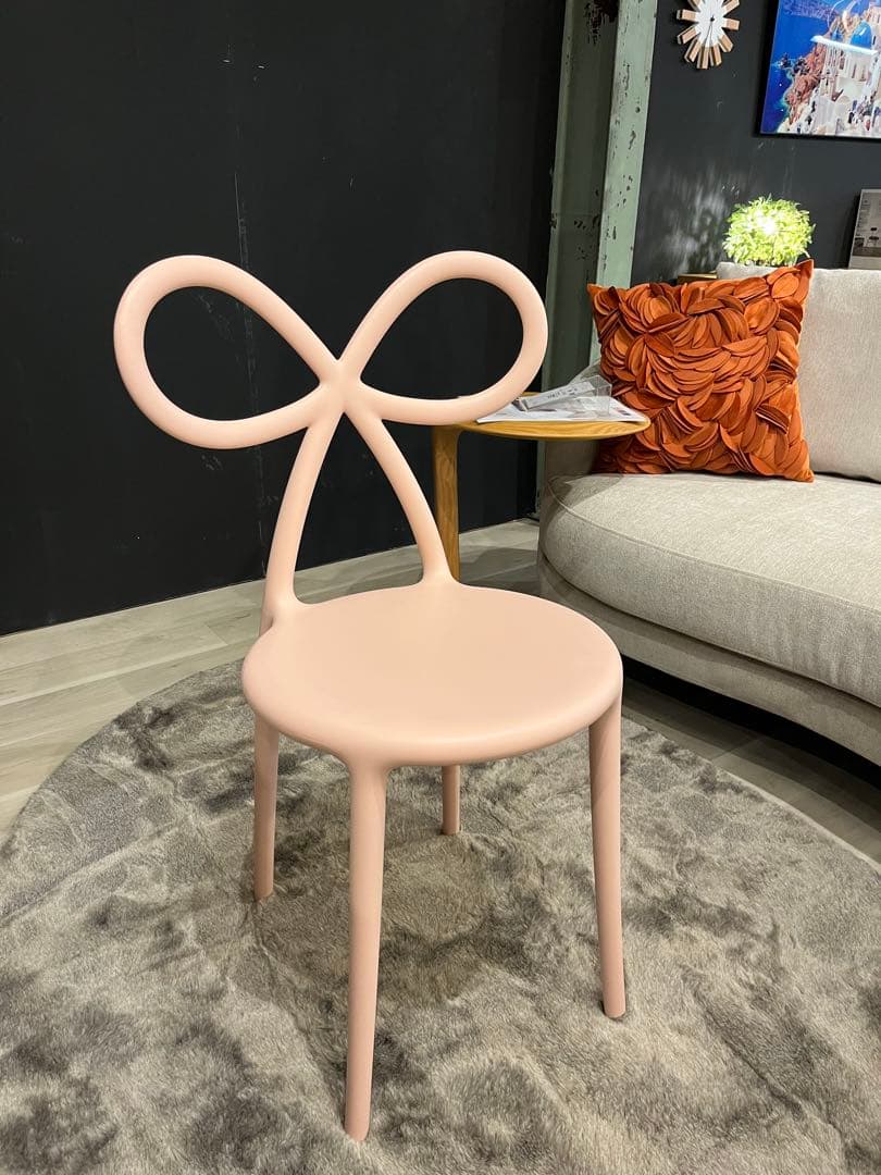 Qeeboo/NIKA ZUPANC リボン チェア[2脚set]　WH・PK色