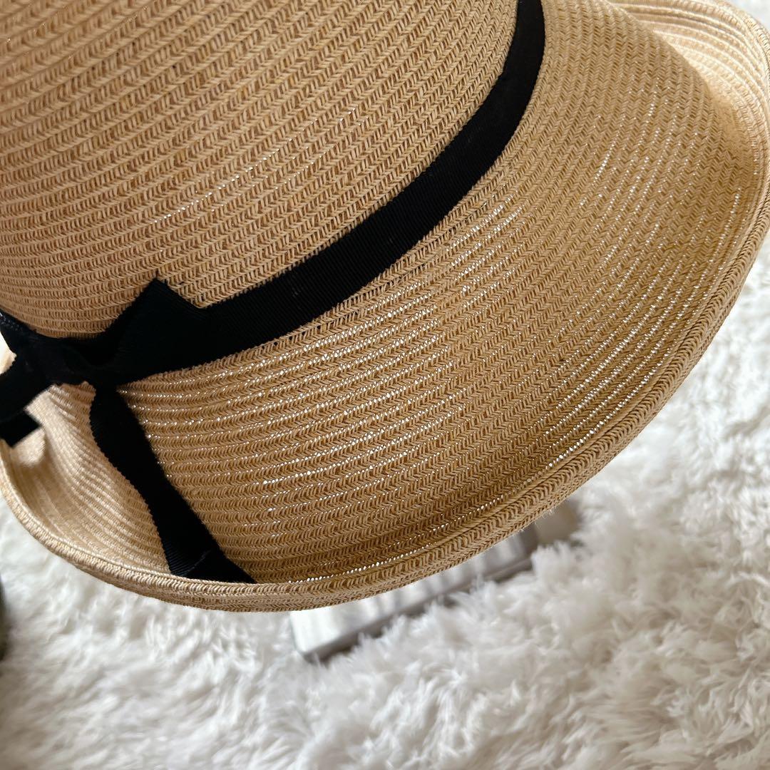 タナカボウシテン　田中帽子店　麦わら帽子　Alena つば広キャペリンハット