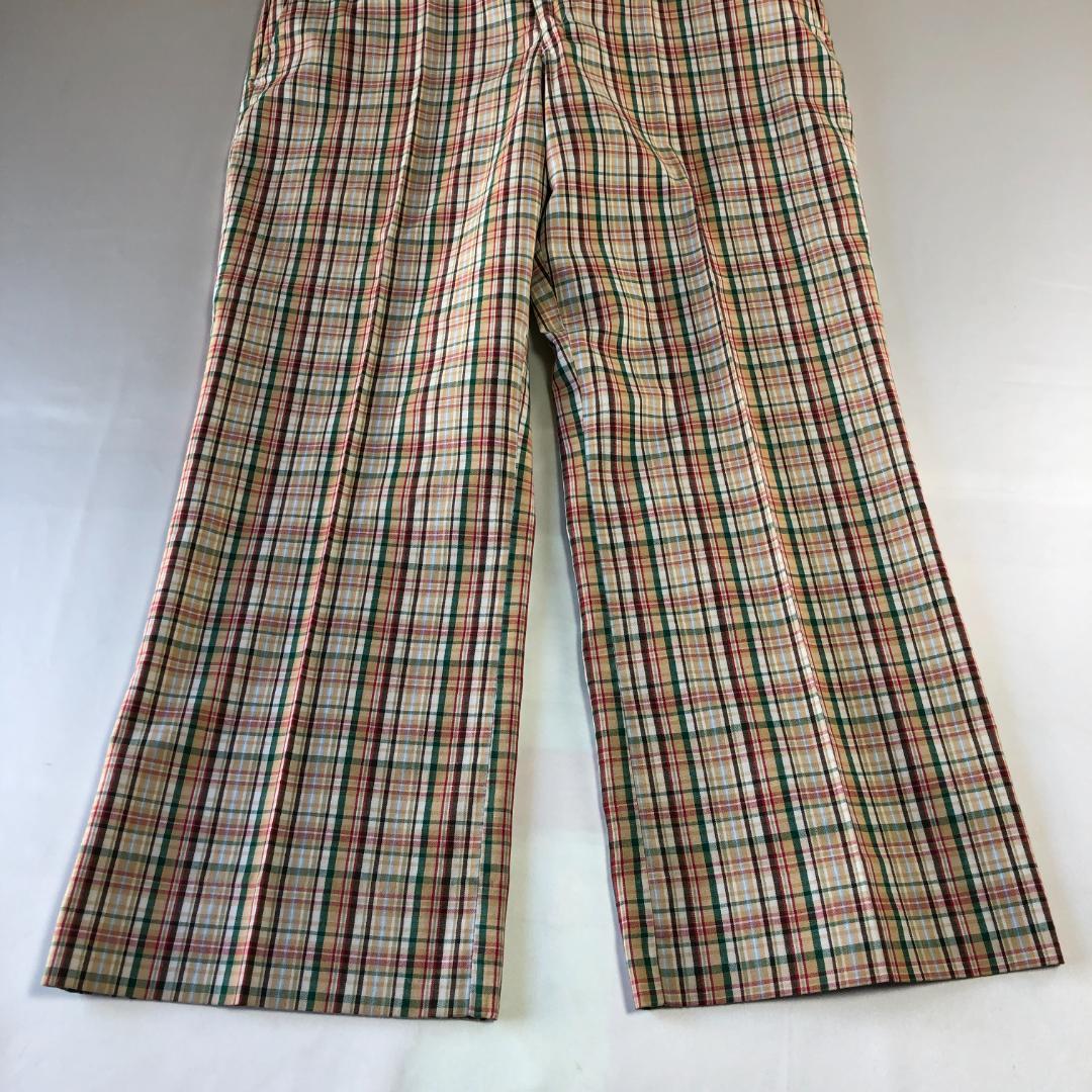 マンシングウェア　春夏　ポリエステル　吸水速乾　ゴルフ チェック　パンツ