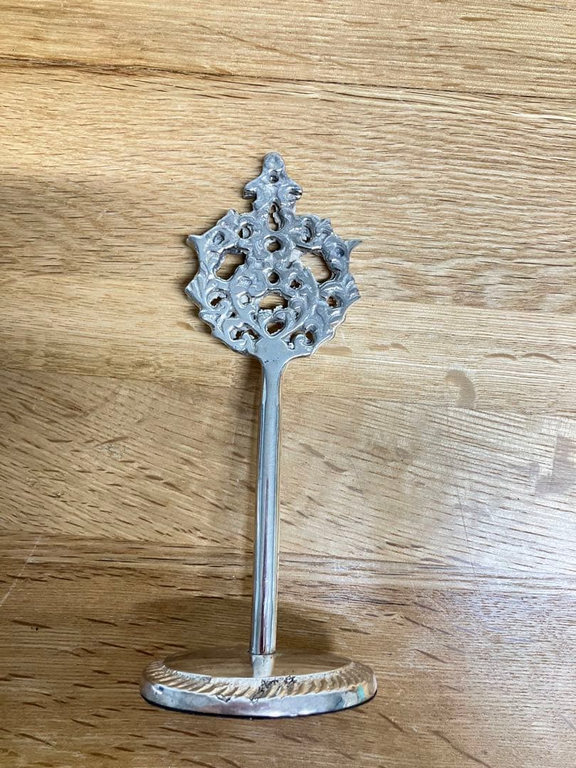 新品メモホルダー12個セット！　アンティーク調　ハンドクラフト　インド製　真鍮