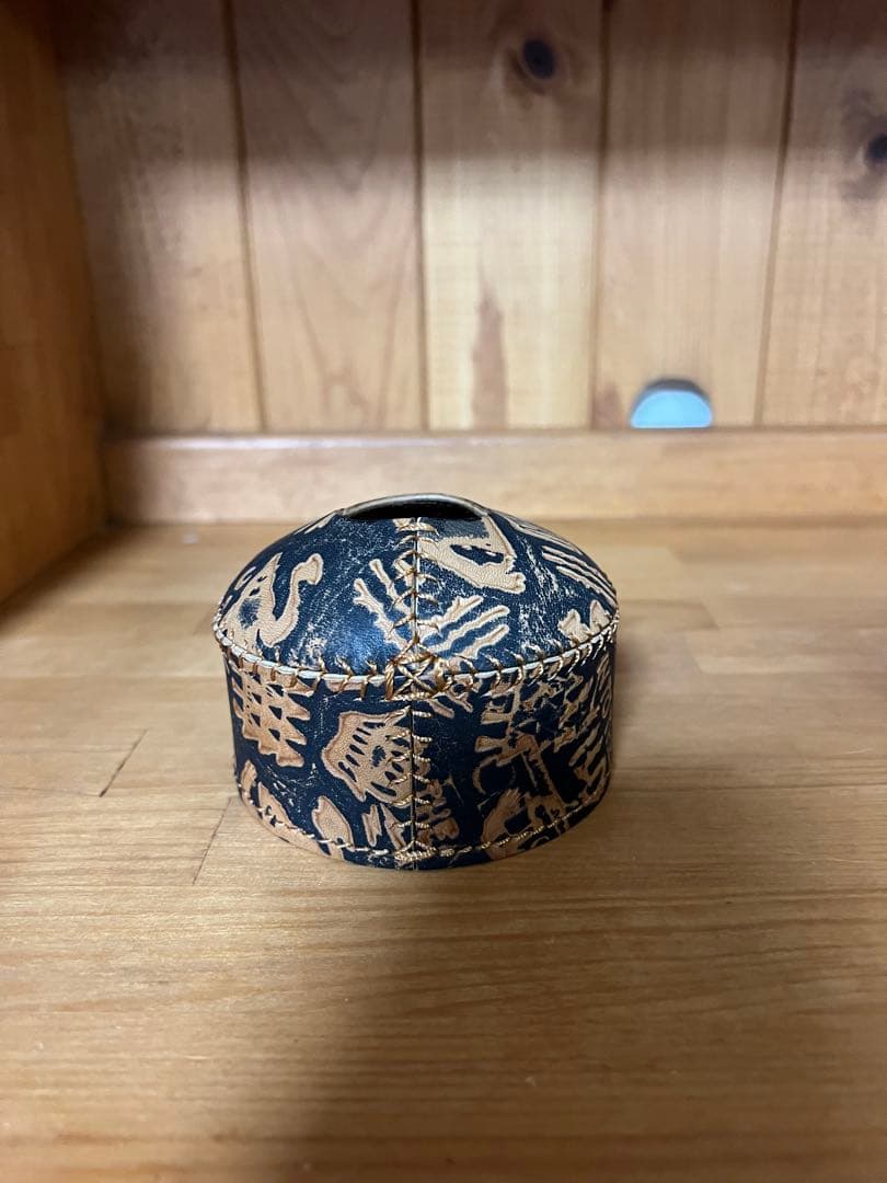 ソマビト スペシャルエンボスレザー キャメ黒 OD缶SサイズとCB缶カバーセット