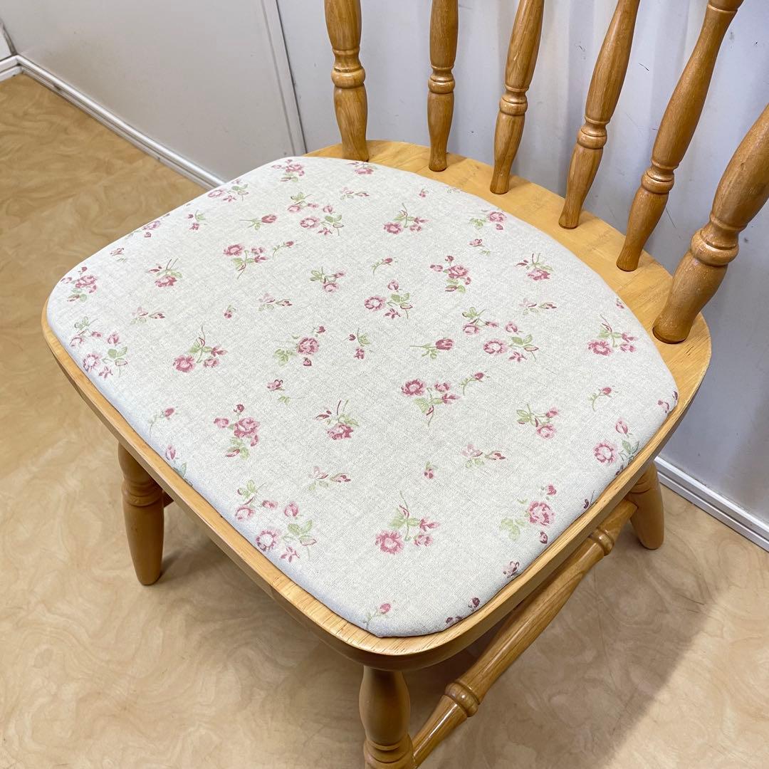 ミキモク ダイニングチェア③ ウィンザーチェア 椅子 チェア 北欧スタイル 花柄