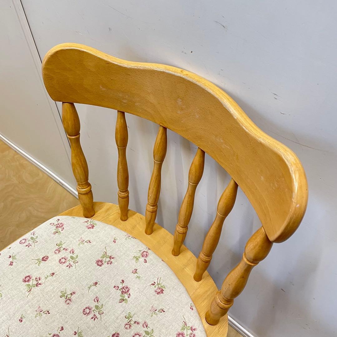 ミキモク ダイニングチェア③ ウィンザーチェア 椅子 チェア 北欧スタイル 花柄