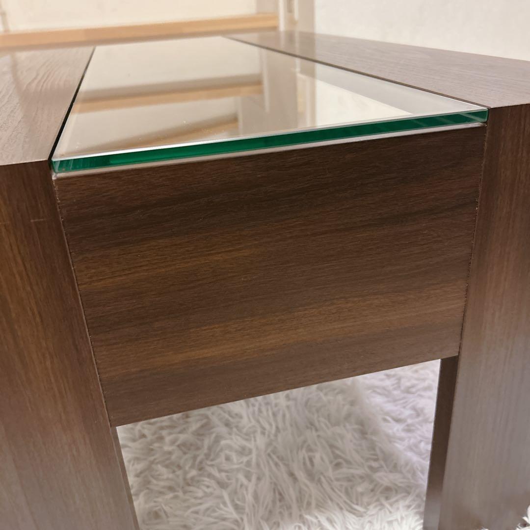 日本製 センターテーブル ローテーブル ガラストップ ユーアイ