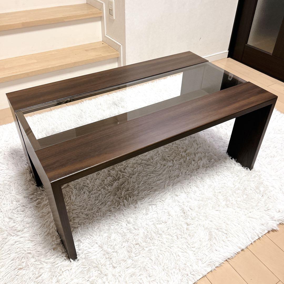 日本製 センターテーブル ローテーブル ガラストップ ユーアイ