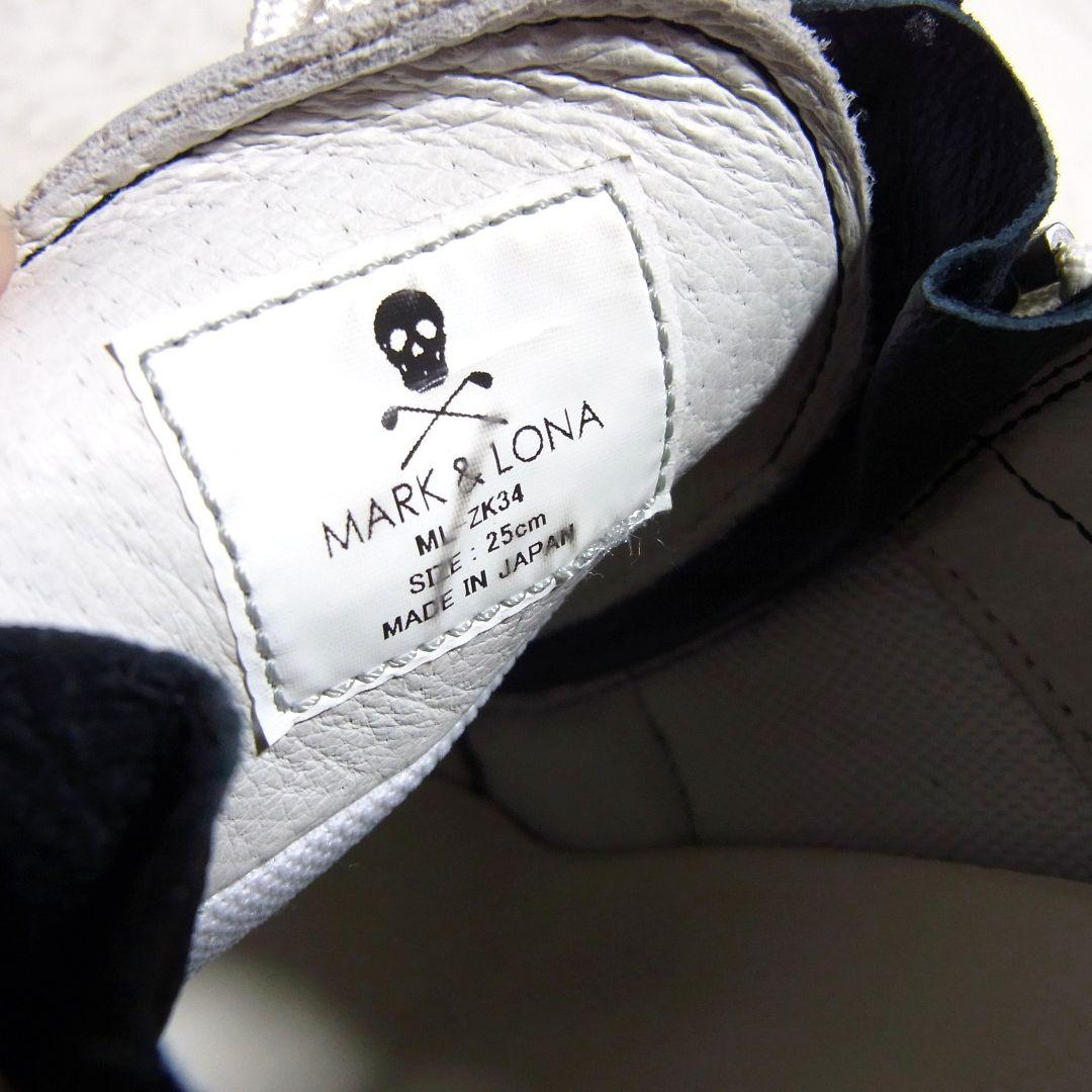 MARK&LONA マーク&ロナ ゴルフシューズ 25cm ブラック×ホワイト