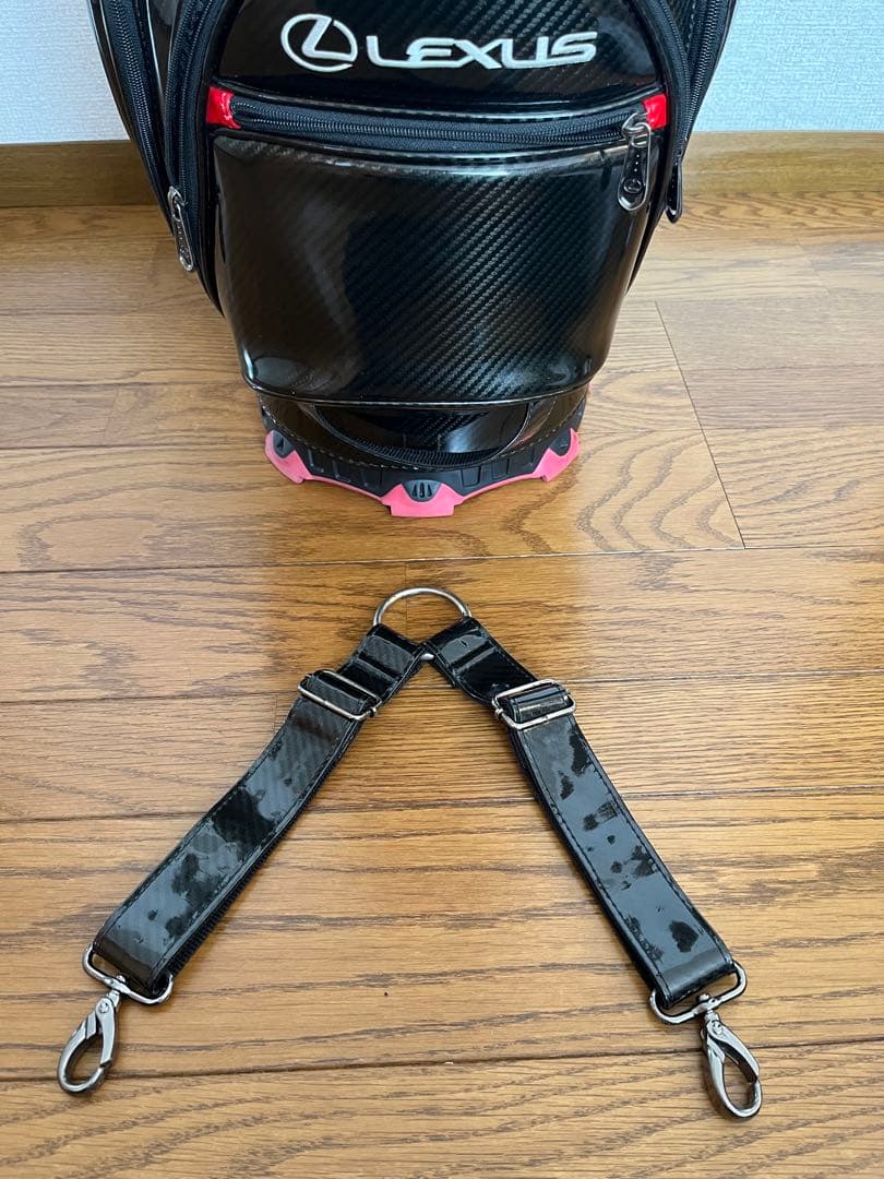 Lexus キャディバッグ 3点式 黒/赤